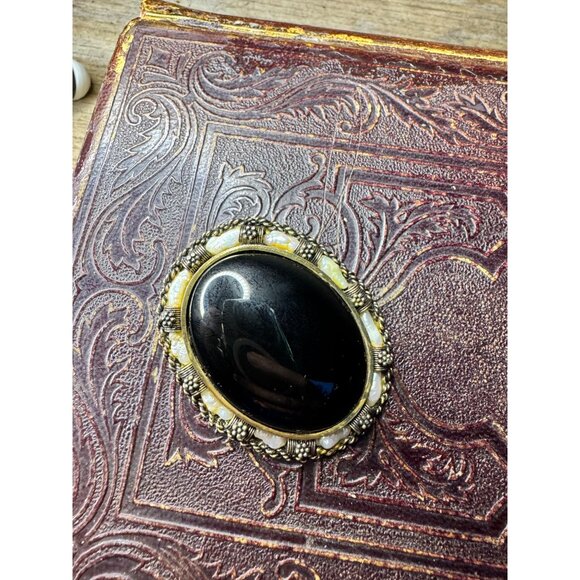 Vintage Sterling Silver Israel Brooch pendant Oval 31.4G - Picture 2 of 13